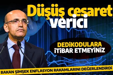 Son dakika Hazine ve Maliye Bakanı Mehmet Şimşek enflasyon rakamlarını