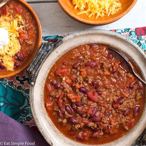 · add in the 1/2 onion and continue until they are . Easy And Classic Beef and Bean Chili Recipe and Video ...