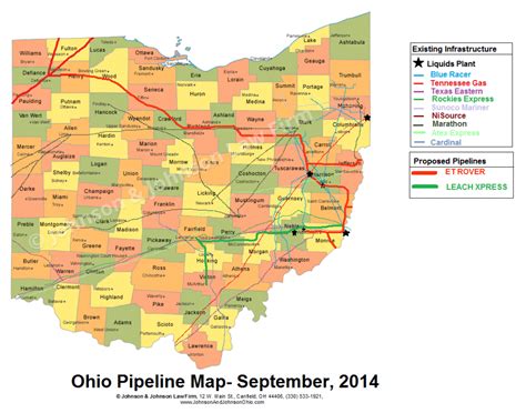 Ohio Pipeline Map And Proposed Et Rover And Leach Xpress Routes