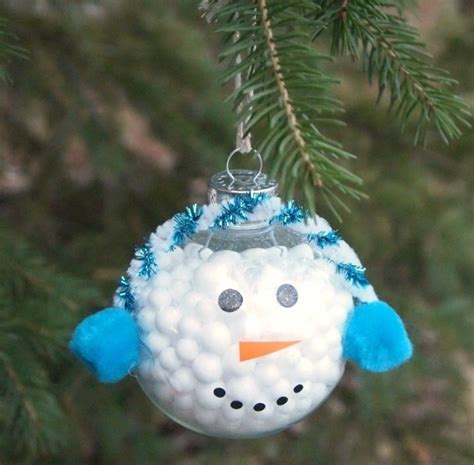 Diy Snowman Ornament Christmas Ornament Crafts Kids Christmas
