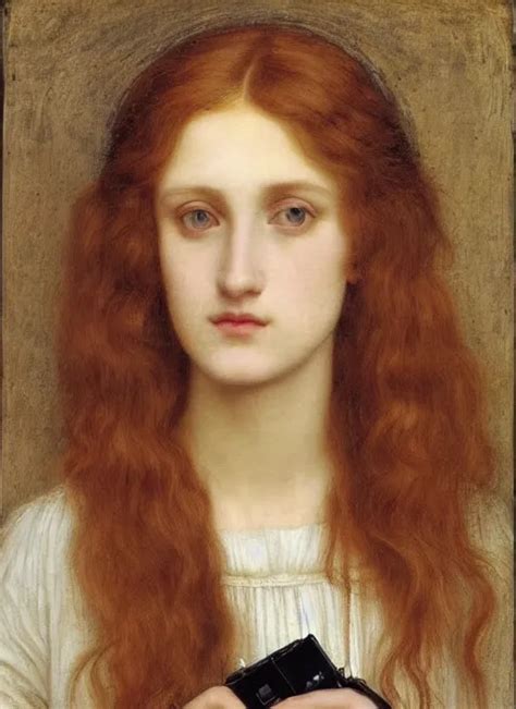 Pre Raphaelite Young Beautiful Woman With Blond Hair Stable Diffusion