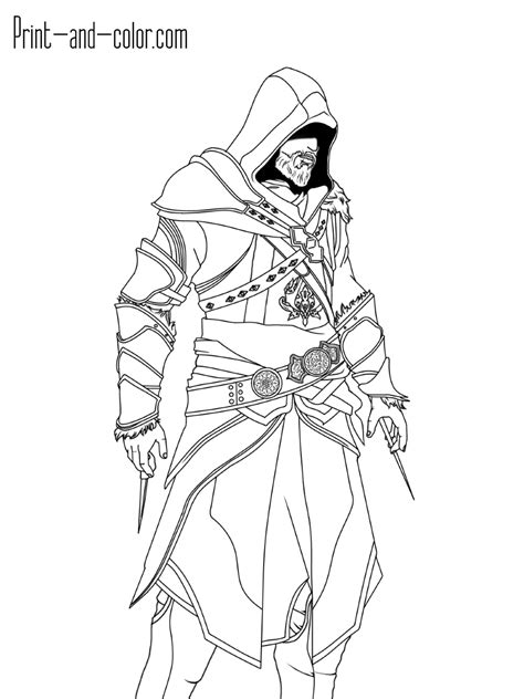 Assassin S Creed Coloring Pages Print And Color Com