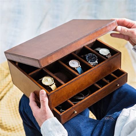 Personalised Leather Jewellery And Watch Box Deluxe By Ginger Rose