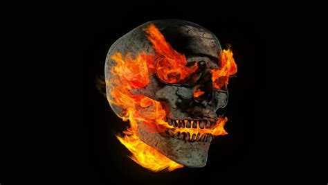Burning Skull Stock Footage Video 3000625 Shutterstock