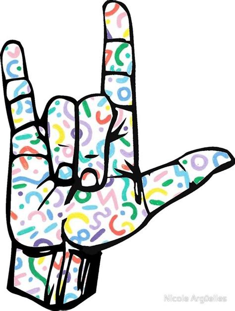 Ily Hand Sticker By Nickelnicole Hand Sticker Stickers Hands