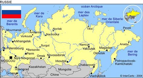 Carte Géographique Et Touristique De La Russie Moscou Géographie De
