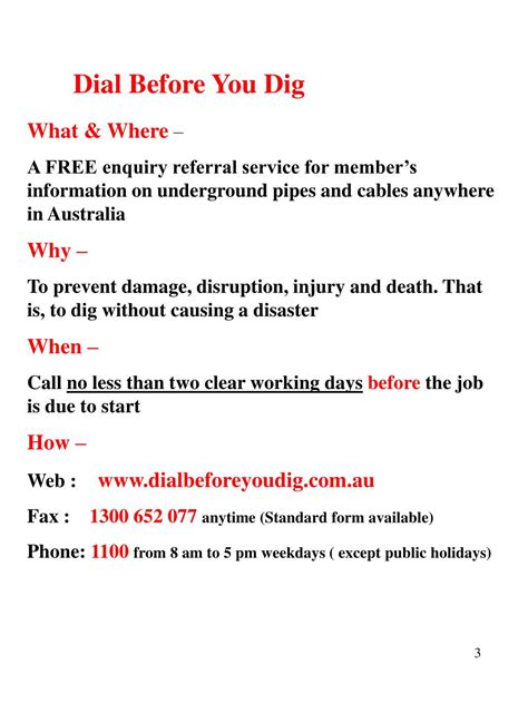 Ppt Dial Before You Dig And Safe Digging Awareness Powerpoint