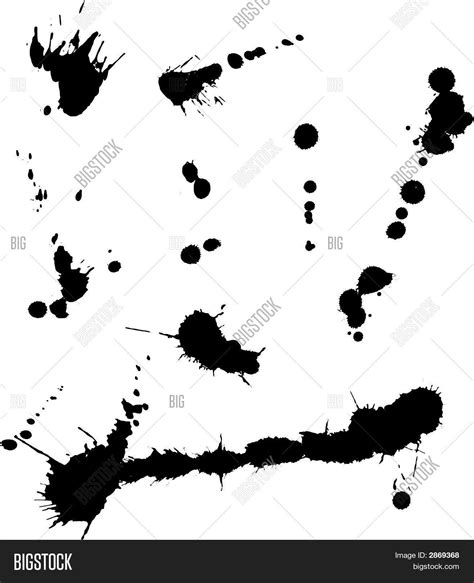 Black Ink Spot Vector And Photo Free Trial Bigstock