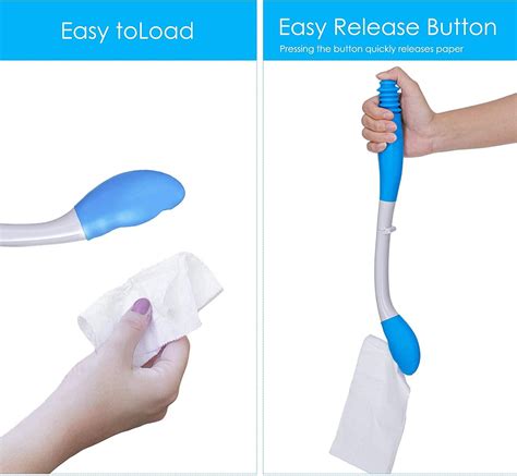 Eurobuy Long Reach Comfort Wipe Bottom Buddy Toilet Tissue Wiping Aid Folding Comfort Wipe