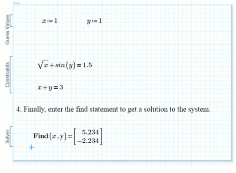 How To Solve Systems Of Equations Through Solve Blocks In Ptc Mathcad Ptc