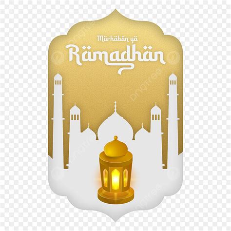 Gambar Marhaban Ya Ramadan Ramadhan Kareem Dengan Bingkai Emas 3d