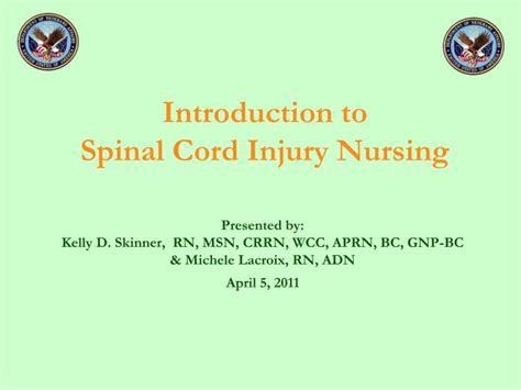Ppt Introduction To Spinal Cord Injury Nursing Powerpoint