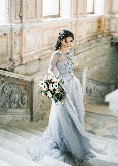 24 Striking Grey Wedding Dresses And Separates Weddingomania