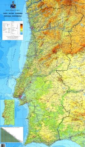 Portugal bietet eine große auswahl an landschaftlichen und kulturellen sehenswürdigkeiten. Landkarte Von Portugal