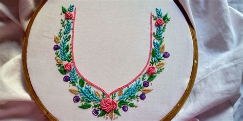 Hand Embroidery Brazilian Embroidery Neckline Embroidery Rembroidery