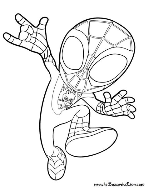Coloriage Marvel Spider Man Amazing Friends Coloring Spider Miles