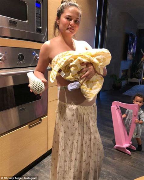 Chrissy Teigen Shows Off Her Mesh Medical Underwear After Birth Daily