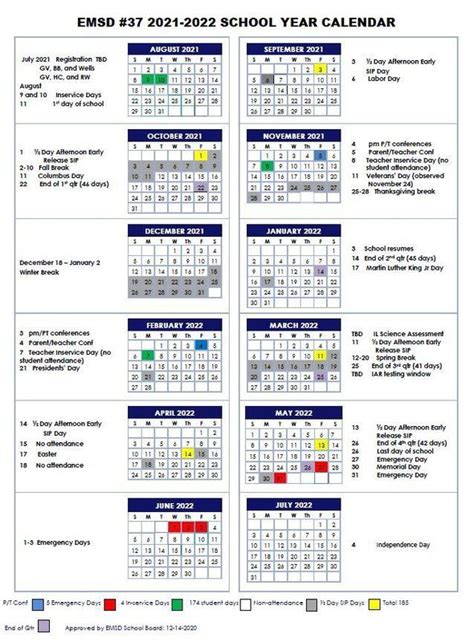 2021 And 2022 School Calendar Nyc
