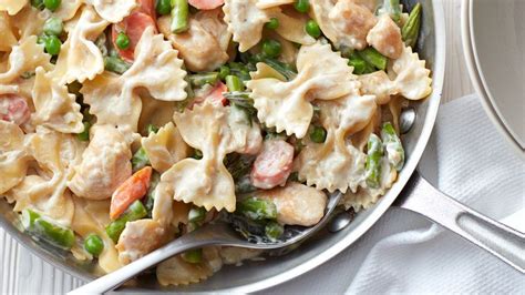 This chicken pasta primavera is actually easier than most pasta recipes and the best part. Skillet Chicken Pasta Primavera | Recipe | Food recipes ...