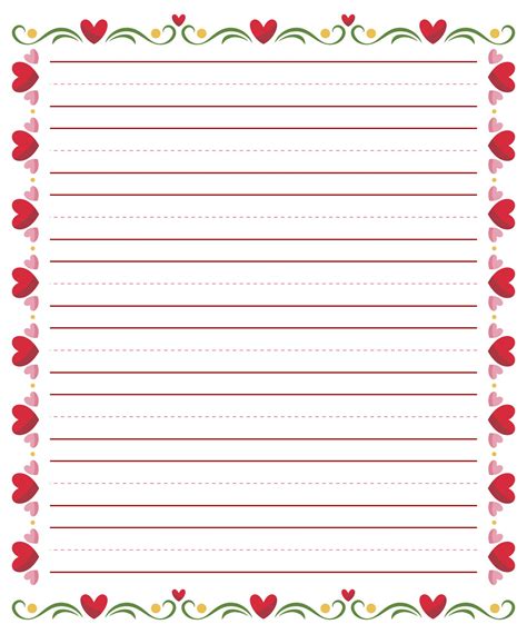 11 Best Printable Lined Paper With Borders Pdf For Free At Printablee