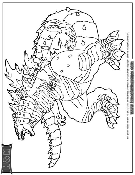 Science Fiction Monster Godzilla Coloring Page - Coloring Home