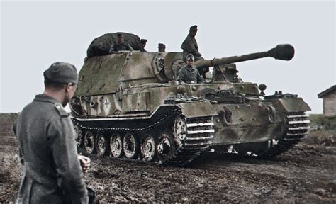 A Ferdinand Tank Destroyer At Kursk 1943 Interesting To See How The