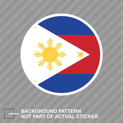 Round Filipino Flag Sticker Decal Vinyl Philippines Pinoy Phl Ebay