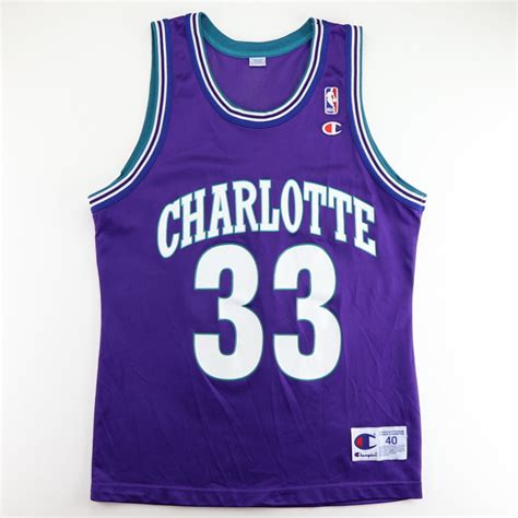 Vintage 1990s Alonzo Mourning Charlotte Hornets Jersey Etsy