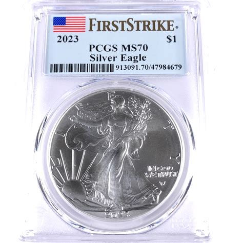 2023 American Silver Eaglefirst Strikegraded Ms70 By Pcgs1oz 999