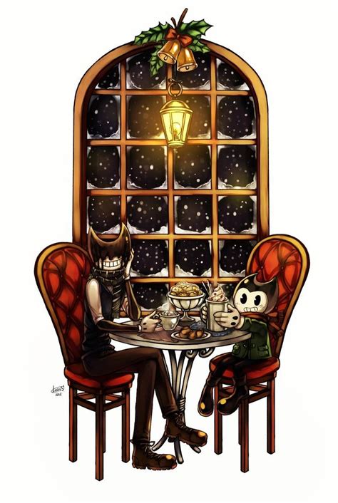 Ink Bendy And Bendy On Christmas En Navidad Dinner Party Cena Navideña