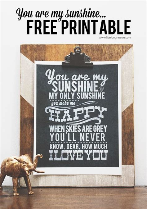 Ads sometimes is bothering but it is a necessary to maintain our fully services. You Are My Sunshine Printable - Live Laugh Rowe