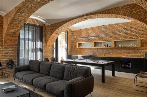 Modern Apartment Of A Football Player Celebrates The Beauty Of Brick