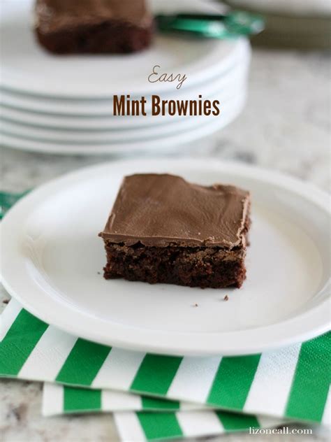 easy mint brownies recipe — liz on call