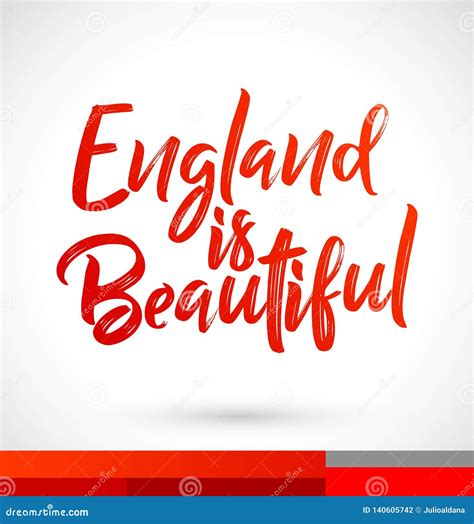 Inglaterra Es Ejemplo Hermoso De Las Letras Del Vector Ilustración Del