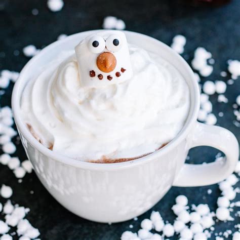 Hot Chocolate Drinks Best Melted Snowman Hot Chocolate Recipe Easy And Simple Holiday Drink Idea