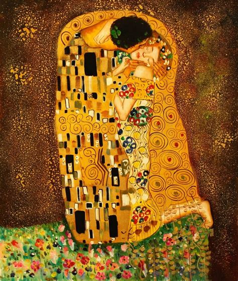Picture Of Gustav Klimt The Kiss 1908
