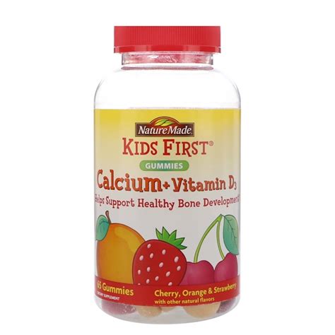 Отзывы Nature Made Kids First Calcium Vitamin D3 Gummies Cherry