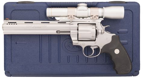 Colt Anaconda Double Action Revolver With Scope And Case Rock Island