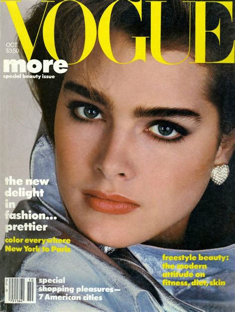 Model Icon Brooke Shields Vogue Us October 1984 Cover Photographed