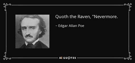 Edgar Allan Poe Quote Quoth The Raven Nevermore