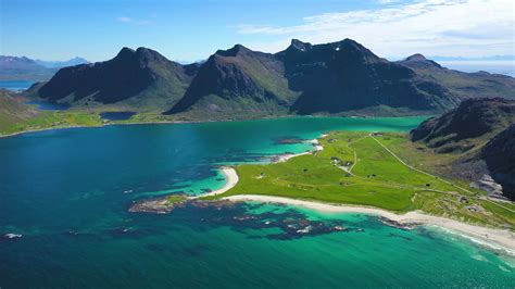 Beach Lofoten Islands Is An Archipelago In The County Of