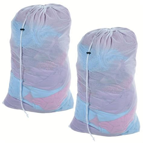 Mesh Laundry Bags Set Of 2 Heavy Duty Mesh Drawstring Breathable