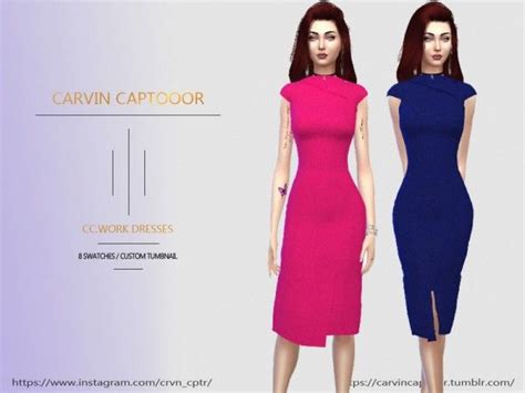 The Sims Resource Formal Work Dress By Carvin Captoor Sims 4