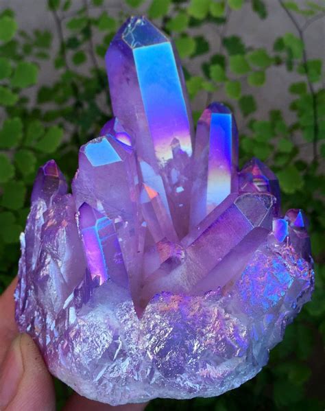 231g Purple Spirit Aura Quartz Crystal Titanium Bismuth Silicon Cluster