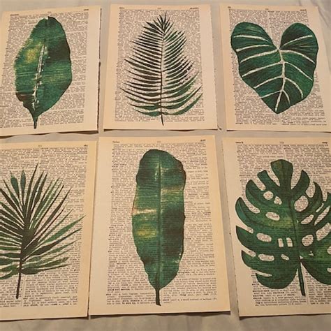 Tree Themed Dictionary Prints Etsy