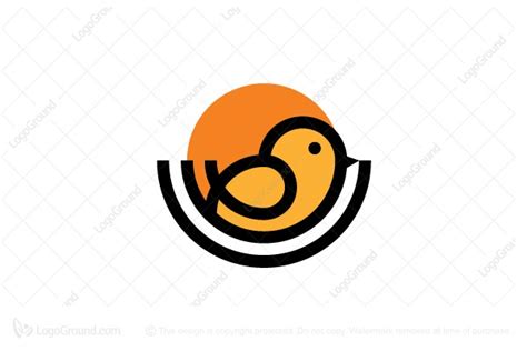 Bird Nest Geometric Logo