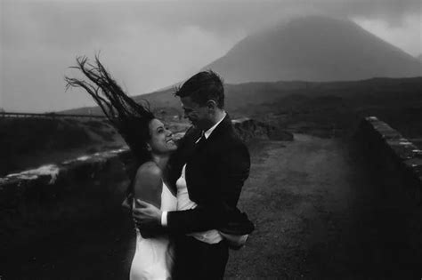 Bride And Grooms Windswept Wedding Pics After Scottish Weather Batters