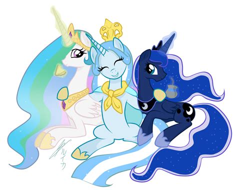 Princess Luna And Celestia With Princess Argenta~ By