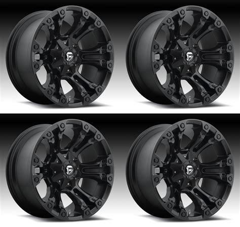 4x Fuel 20 Vapor D560 Wheels Matte Black 20x9 5x150 Pcd 35mm Offset 6