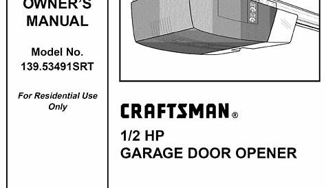 Sears Craftsman 1 2 Hp Garage Door Opener Parts | Reviewmotors.co